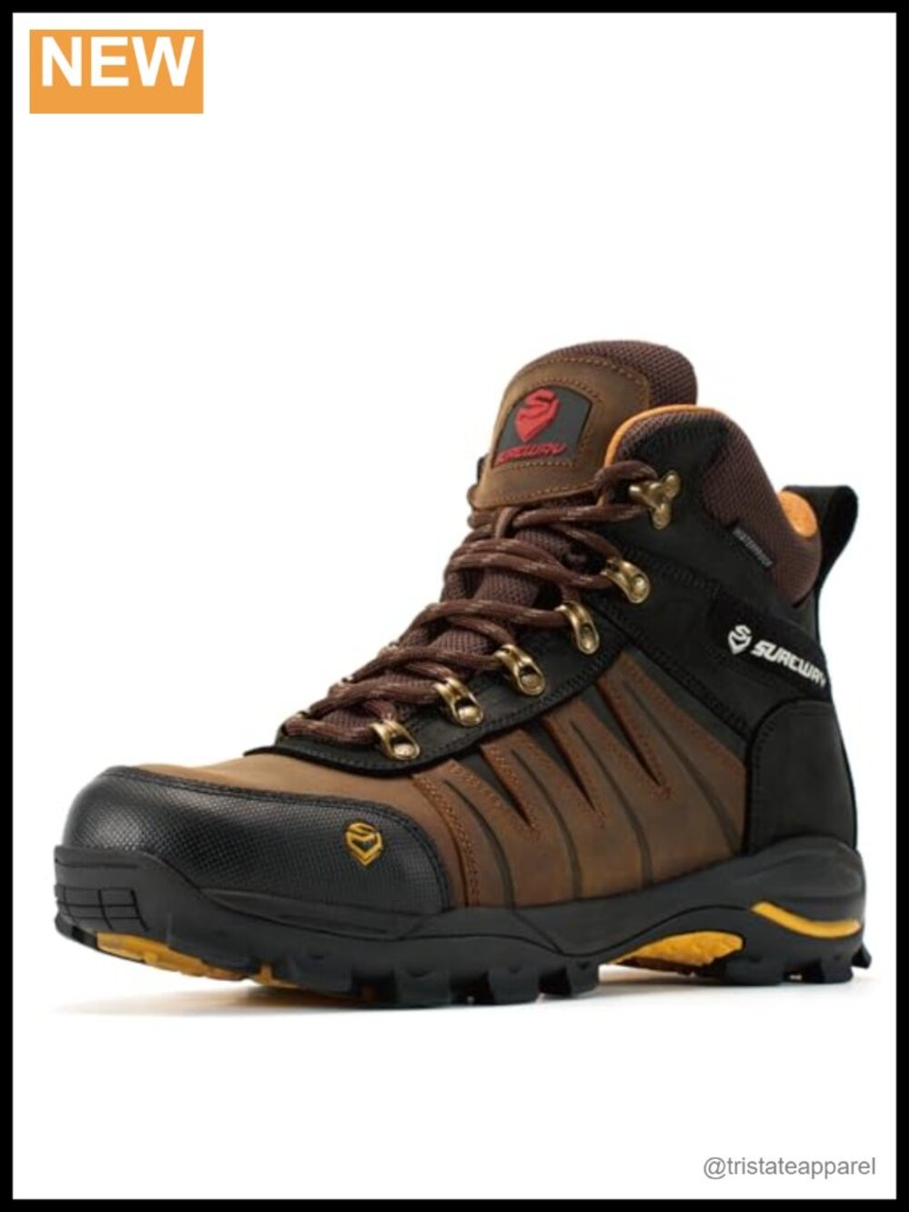 Men's 6" Waterproof Full-Grain Leather Work Boots Soft Toe EH-Rated Oil Slip